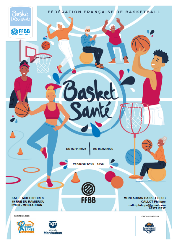 🏀 Basket Santé Découverte – Du 7 novembre 2025 au 6 février 2026
